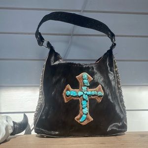 Cowhide purse
